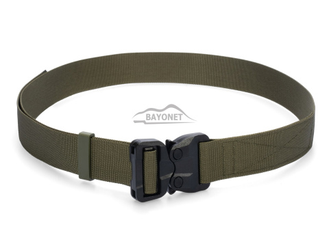 Belt soft OUTDOOR STEALTH Ranger Green 38mm wide with Cobra® 25cN undetectable buckle Universal size 70-120cm