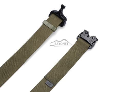 Belt soft OUTDOOR STEALTH Ranger Green 38mm wide with Cobra® 25cN undetectable buckle Universal size 70-120cm