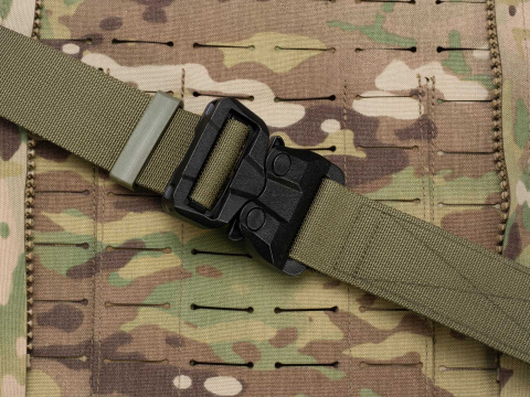 Belt soft OUTDOOR STEALTH Ranger Green 38mm wide with Cobra® 25cN undetectable buckle Universal size 70-120cm