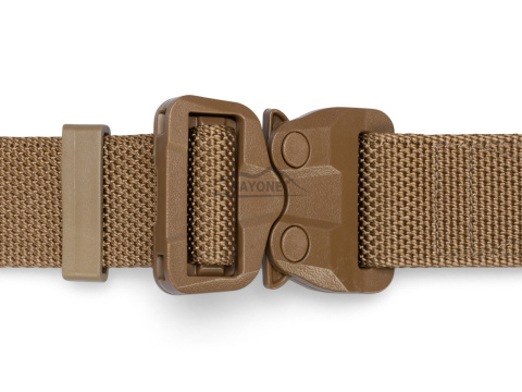 Belt medium-stiff COMBAT STEALTH Coyote Brown width of 38mm with undetectable buckle Cobra® 25cN Universal size 70-120cm