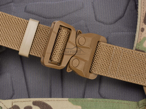 Belt medium-stiff COMBAT STEALTH Coyote Brown width of 38mm with undetectable buckle Cobra® 25cN Universal size 70-120cm