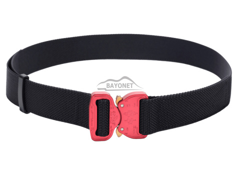 Belt medium-stiff COMBAT Black width of 38mm with metal buckle Cobra® 9kN pink Universal size 70-120cm