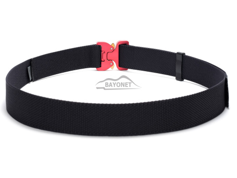 Belt medium-stiff COMBAT Black width of 38mm with metal buckle Cobra® 9kN pink Universal size 70-120cm