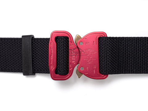 Belt medium-stiff COMBAT Black width of 38mm with metal buckle Cobra® 9kN pink Universal size 70-120cm