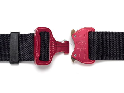 Belt medium-stiff COMBAT Black width of 38mm with metal buckle Cobra® 9kN pink Universal size 70-120cm