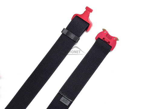 Belt medium-stiff COMBAT Black width of 38mm with metal buckle Cobra® 9kN pink Universal size 70-120cm