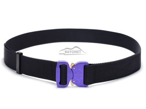 Belt medium-stiff COMBAT Black width of 38mm with metal buckle Cobra® 9kN purple Universal size 70-120cm