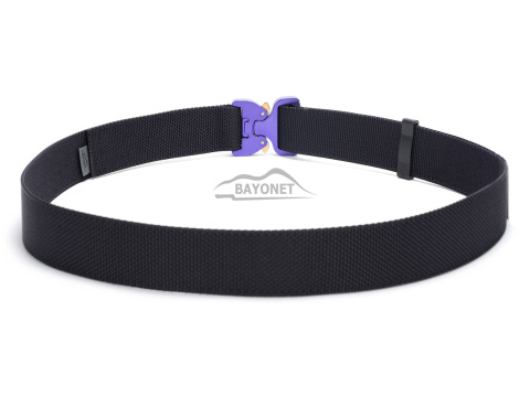 Belt medium-stiff COMBAT Black width of 38mm with metal buckle Cobra® 9kN purple Universal size 70-120cm