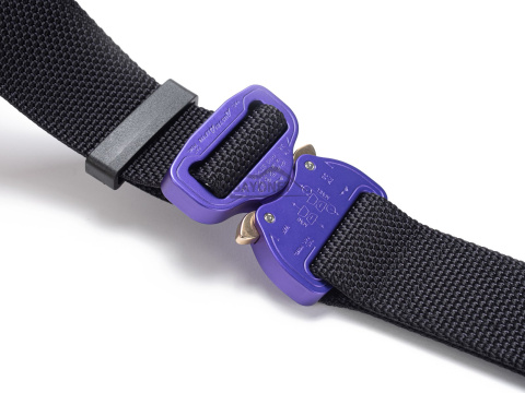 Belt medium-stiff COMBAT Black width of 38mm with metal buckle Cobra® 9kN purple Universal size 70-120cm