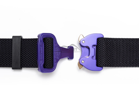 Belt medium-stiff COMBAT Black width of 38mm with metal buckle Cobra® 9kN purple Universal size 70-120cm