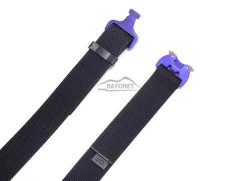 Belt medium-stiff COMBAT Black width of 38mm with metal buckle Cobra® 9kN purple Universal size 70-120cm