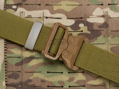 Belt medium-stiff COMBAT STEALTH Khaki (Dark Coyote) width of 45mm with undetectable buckle Cobra® 25cN