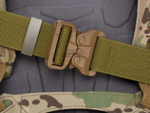 Belt medium-stiff COMBAT STEALTH Khaki (Dark Coyote) width of 45mm with undetectable buckle Cobra® 25cN