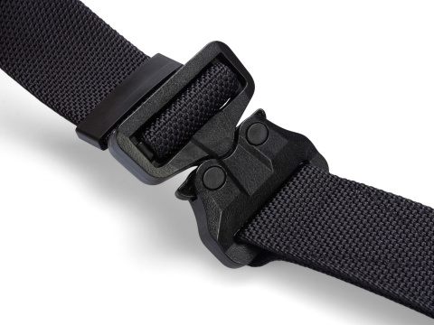 Belt medium-stiff COMBAT STEALTH Black width of 45mm with undetectable buckle Cobra® 25cN Universal size 70-120cm