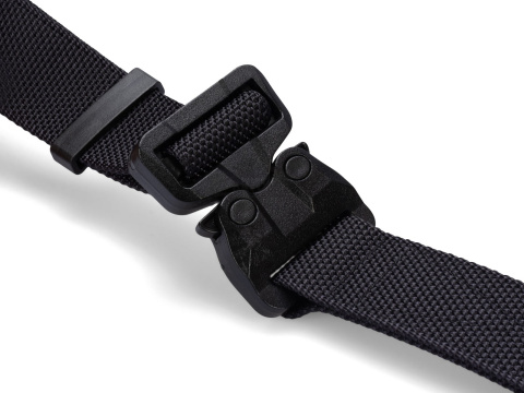 Belt medium-stiff COMBAT STEALTH Black width of 38mm with undetectable buckle Cobra® 25cN Universal size 70-120cm