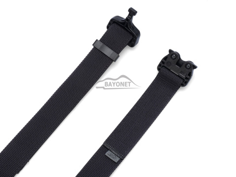 Belt medium-stiff COMBAT STEALTH Black width of 38mm with undetectable buckle Cobra® 25cN Universal size 70-120cm