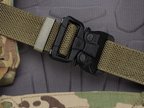 Belt medium-stiff COMBAT STEALTH Ranger Green width of 38mm with undetectable buckle Cobra® 25cN Universal size 70-120cm