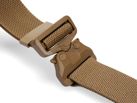 Belt medium-stiff COMBAT STEALTH Coyote Brown width of 45mm with undetectable buckle Cobra® 25cN Universal size 70-120cm