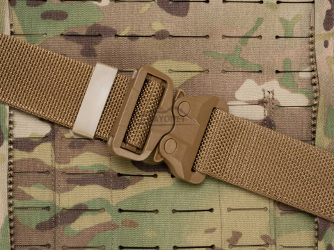 Belt medium-stiff COMBAT STEALTH Coyote Brown width of 45mm with undetectable buckle Cobra® 25cN Universal size 70-120cm