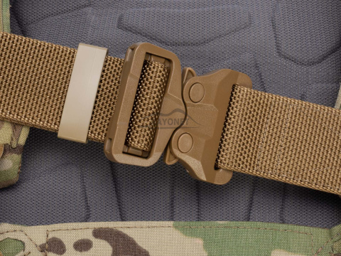 Belt medium-stiff COMBAT STEALTH Coyote Brown width of 45mm with undetectable buckle Cobra® 25cN Universal size 70-120cm