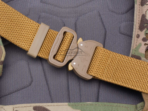 Belt medium-stiff COMBAT Coyote (Gold) width of 38mm with metal buckle Cobra® 9kN Universal size 70-120cm