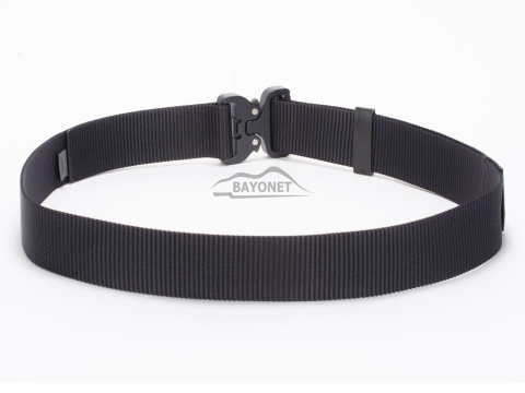 Belt medium-stiff plus SPOTTER A Black 45mm wide with Cobra® 18kN reinforced metal buckle Universal size 70-120cm