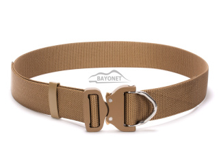 Belt medium-stiff plus SPOTTER D Coyote Brown 45mm wide with Cobra® Dring 18kN reinforced metal buckle Universal size 70-120cm