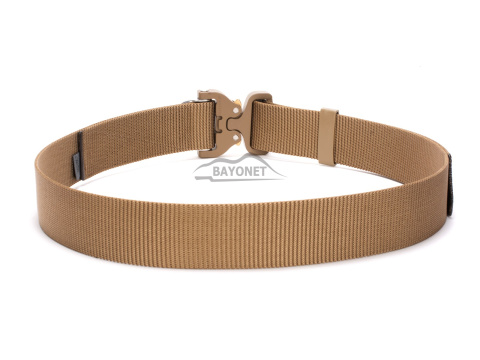 Belt medium-stiff plus SPOTTER D Coyote Brown 45mm wide with Cobra® Dring 18kN reinforced metal buckle Universal size 70-120cm