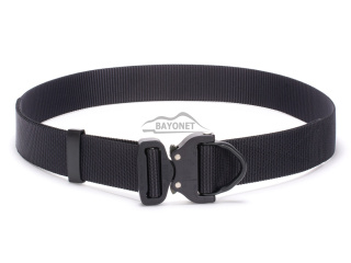 Belt medium-stiff plus SPOTTER D Black 45mm wide with Cobra® D-ring 18kN reinforced metal buckle Universal size 70-120cm