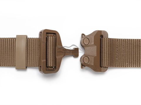 Belt medium-stiff plus SPOTTER STEALTH Coyote Brown 45mm wide with Cobra® GT 25cN undetectable buckle Universal size 70-120cm