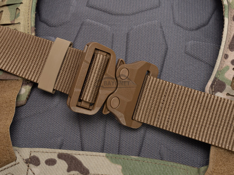 Belt medium-stiff plus SPOTTER STEALTH Coyote Brown 45mm wide with Cobra® GT 25cN undetectable buckle Universal size 70-120cm