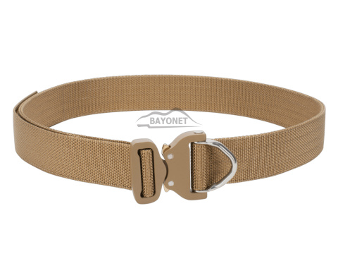 Belt stiff THIRDLINE Coyote Brown 45mm wide 1-layer with Cobra® D-ring 18kN reinforced metal buckle