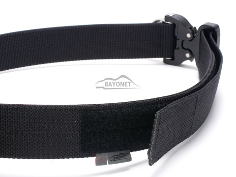 Belt stiff THIRDLINE Black 45mm wide 1-layer with Cobra® D-ring 18kN reinforced metal buckle