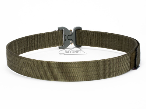 Belt stiff THIRDLINE Ranger Green 45mm wide 1-layer with Cobra® D-ring 18kN reinforced metal buckle